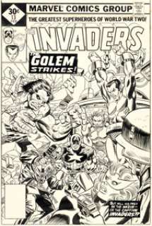 Gil Kane and Frank Giacoia The Invaders #13 Cover Original Art (Marvel, 1977).