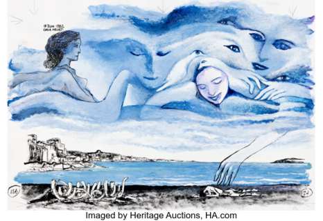 Edmond Baudoin Deux ou Trois Chose Qui me Sont Inconnues Illustration Original Art (Zanpano, 2009).