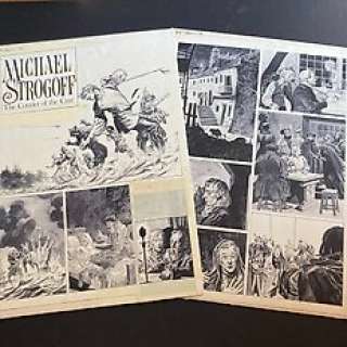 Alfonso Font | Font, Alfonso - 2 original pages (p.1) + (p.2) Michael Strogoff - Attacked by The Tartars - Look and Learn 589 - (1973) | Catawiki