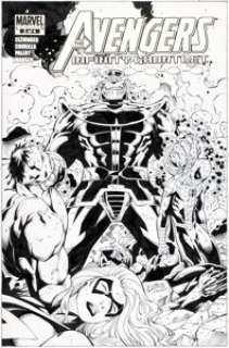 Ron Lim and Sandu Florea Avengers & the Infinity Gauntlet #2 Cover Original Art (Marvel, 2010).