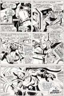 John Buscema and Vince Colletta The Avengers #52 Grim Reaper First Appearance Story Page 7 Original Art (Marvel, 1968). | Heritage