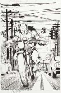 Igor Kordey Captain America #50 (517) Splash Page 5 Original Art (Marvel, 2002).