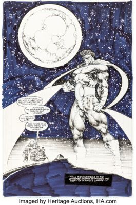 Stephen Platt Marc Spector: Moon Knight #60 Splash Page 22 Original Art (Marvel, 1994). | Heritage