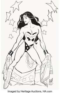 Adam Hughes and Drew Geraci - Wonder Woman Pin-Up Illustration Original Art Group of 2 (2006). (Total: 2 Original Art)