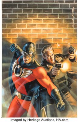 Felipe Massafera Captain Midnight #10 Cover Original Art (Dark Horse, 2013).