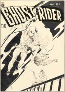 Frank Frazetta The Ghost Rider #5 (A-1 #37) Cover Original Art (Magazine Enterprises, 1951). | Heritage