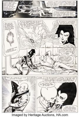 Dave Cockrum and Bob Wiacek The Uncanny X-Men #156 Professor X and Lilandra Story Page 8 Original Art (Marvel, 1982).