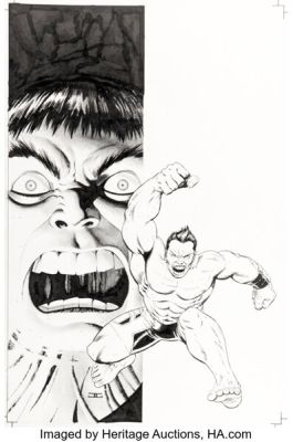 John Cassaday Generations: Banner Hulk & Totally Awesome Hulk #1 Variant Cover Original Art (Marvel, 2017). | Heritage