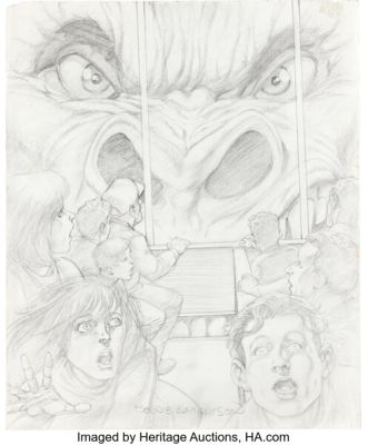 Bernie Wrightson - Universal Studios King Kong Attraction Promotional Concept Illustration Original Art (c. 1980s-90s). | Heritage