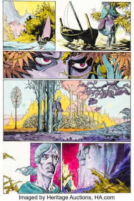 P. Craig Russell Epic Illustrated #4 Elric "The Dreaming City (Part II)" Story Page 3 Original Art (Marvel, 1980).