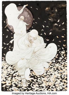 Yoshitaka Amano The Sandman: The Dream Hunters Book Illustration Original Art (DC, 1999).