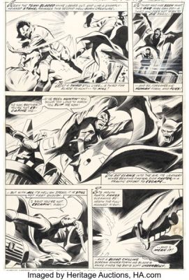 Gene Colan and Jack Abel Tomb of Dracula #10 Blade First Appearance Issue Story Page 4 Original Art (Marvel, 1973). | Heritage