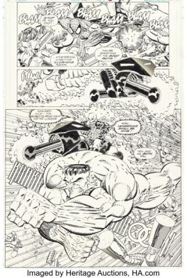 Erik Larsen Spider-Man #23 Ghost Rider and Hulk Story Page 11 Original Art (Marvel, 1992). | Heritage