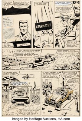 Herb Trimpe and Bob McLeod G.I. Joe, a Real American Hero #1 Hawk and Clutch First Appearance Issue Story Page 7 Original Art (Marvel, 1982). | Heritage