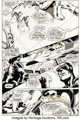 Neal Adams and Tom Palmer The X-Men #59 Story Page 9 Original Art (Marvel, 1969). | Heritage