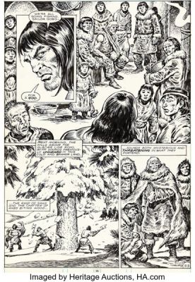 Mike Docherty and Ernie Chan Savage Sword of Conan #168 Splash Page 35 Original Art (Marfvel, 1989). | Heritage