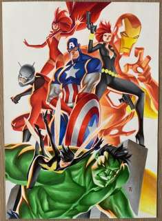 Rubinstein, Joe | The Avengers - Original Artwork in color by Tony Silas - Page volante - Exemplaire unique - (2018) | Catawiki