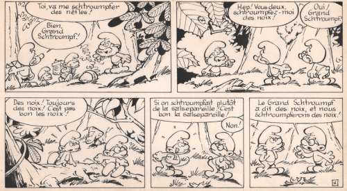 Peyo | Les Schtroumpfs, version inédite de la… | Millon