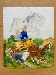 Franka - Schilderij voor Margriet: "Het avontuur van grootmoeder" - (1976) | Catawiki