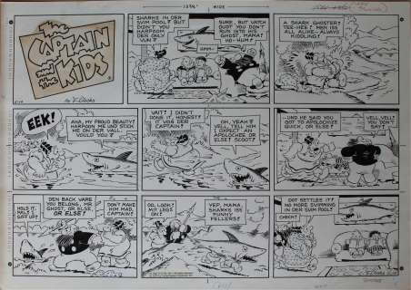 John Dirks - Striscia originale domenicale Sunday comic strip ‘The captain and the kids’