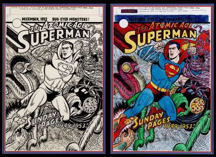 Peter Poplaski - superman: atomic age sundays huge cover & color guide (2014)