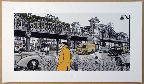 Tardi, Jacques - 1 Estampe Pigmentaire - Nestor Burma - 18ème arrondissement de Paris - 2020 | Catawiki