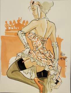 Félix Meynet - original colour drawing "Mirabelle coquine à Berlin" | Catawiki