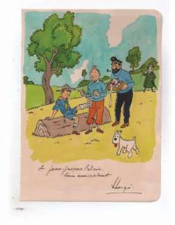 Â«Tintin soigne un scoutÂ». Gouache sur papier représentant… | Tessier Sarrou