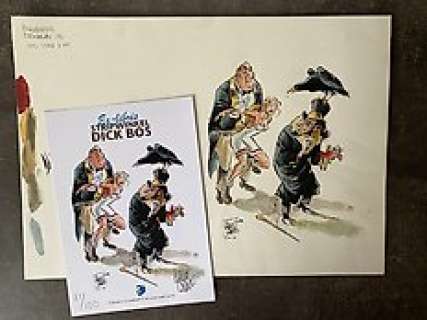 Charel Cambré - 2 Original drawing - Suske en Wiske - Origineel ingekleurd aquarel Suske en Wiske Amoras - 2016