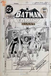 Jim Aparo - Batman Family #13 Cover (Dc, 1978) Batgirl, Robin & Manbat