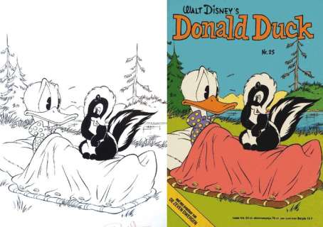 Robert van der Kroft - re-inked Walt Kelly cover (W WDC 48-00) - 1 Original cover - Donald Duck Weekblad 25/1975 - Donald Duck | Catawiki