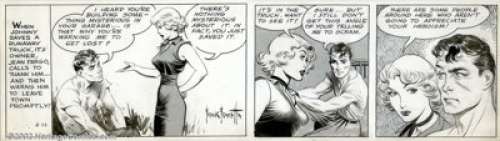 Frank Frazetta - Original Comic Strip Art for Johnny Comet dated 2-25-52 (McNaught Syndicate, 1952). On Monday, - | Heritage