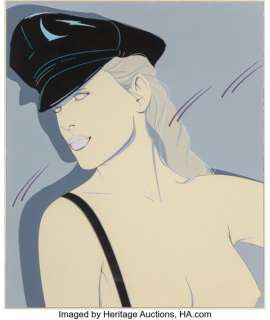 Patrick Nagel (American, 1945-1984). Woman with a Hat. Acrylic and pencil on board. 21 x 17-3/4 inches (53.3 x 45.1 cm) ... | Heritage