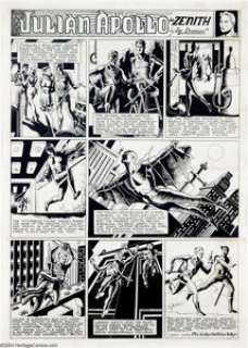 Jay Disbrow - Original Comic Strip Art for Julian Apollo of Zenith Sunday (No Publisher, 1949). Fans of Jay -