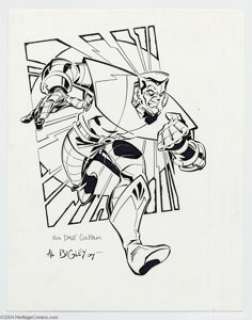 Al Bigley - Colossus Pin Up Original Art (2004).  Toe the mark tovarich, ‘cause the stalwart Colossus is coming -