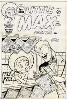 Al Avison (attributed) - Little Max Comics #1 Cover Original Art (Harvey, 1949). Joe Palooka‘s mute friend, -