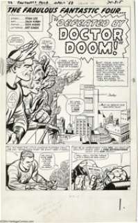 Jack Kirby and Dick Ayers - Fantastic Four #17, page 1 Original Art (Marvel, 1963). Many fans felt the team of - | Heritage