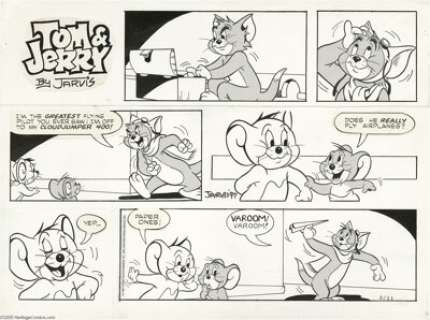 Kelly Jarvis - Tom and Jerry Sunday Comic Strip Original Art, Group of 28 (Editors Press Service, 1989-1993). Kelly -