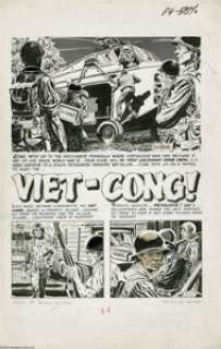 Joe Orlando - Blazing Combat #1 Complete 7-page Story "Viet-Cong" Original Art (Warren, 1965). Blazing -