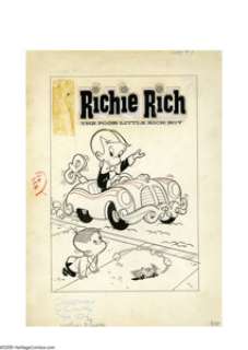 Warren Kremer - Richie Rich #5 Cover Original Art (Harvey, 1961). The first cover appearance of Pee Wee makes -