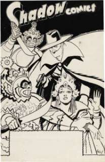 Charles Coll - The Shadow V6#11 Cover Original Art (Street & Smith, 1947). Charles Coll was a superb illustrator -