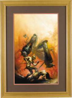 Boris Vallejo - "Of Men and Monsters" Paperback Cover Painting Original Art (Ballantine, 1975). In - | Heritage