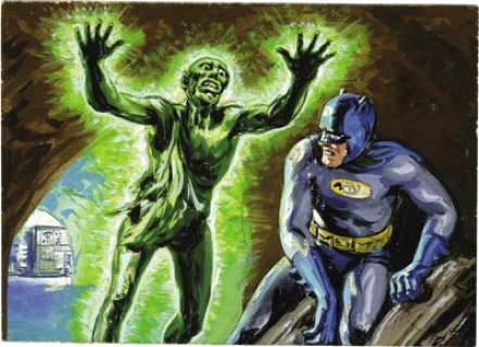 Norman Saunders and Bob Powell - Batman Trading Card, Second Series "Red Bat" Illustration Original - | Heritage