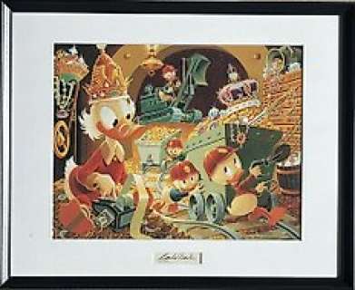 Carl Barks - Business as Usual - beautiful print with original signature insert NO RESERVE! | Catawiki