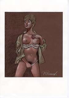 Renaud - 1 Original colour drawing - Jessica Blandy - Nu érotique | Catawiki