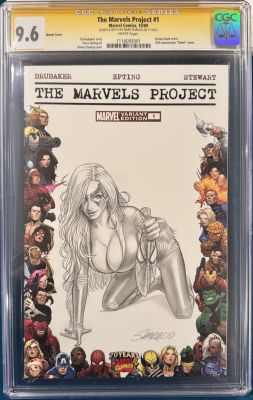 Mark Sparacio Black Cat The Marvels Project #1 CGC Sketched and Signed