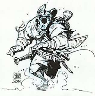 Oscar Martin Solo - Dessin Original - Ink on Paper - Hand Signed - 2011