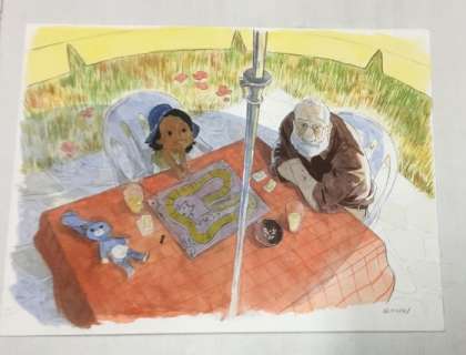 Monin, Arno - 1 Original colour drawing - L’adoption - Dessin preparatoire pour le coffret Slumberland - 2017 | Catawiki