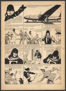 Bob Roc - Planche originale n°35 angles pliés - Le Bolide noir - Fantax