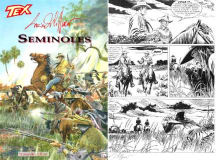 Filippucci Lucio - TEX SEMINOLES TEX SEMINOLES CON TAVOLA DI LUCIO FILIPPUCCI CONTIENE TAVOLA FIRMATA E NUMERATA N. 23
